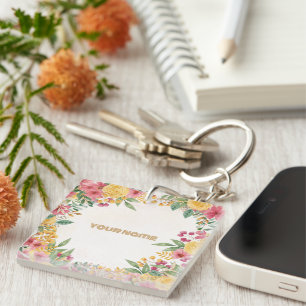 Porte-clefs Carton d'invitation de mariage élégant à double no