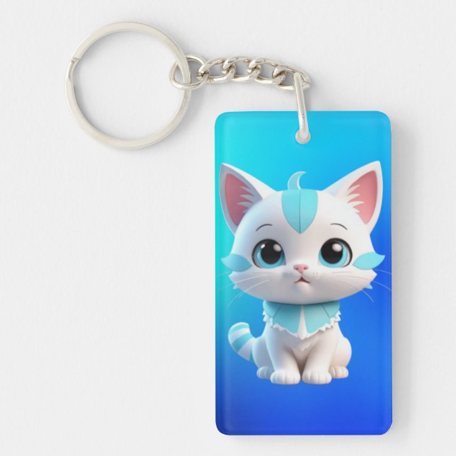 Porte-clefs Cartoon Cute Kitten 3D Design-38063 (Devant)