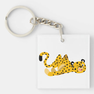 Porte-clefs Cartoon Dashing Cute Porte - clé acrylique Cheetah