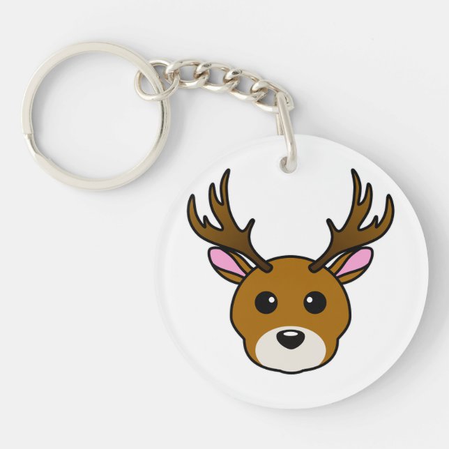 Porte-clefs Cartoon Deer (Devant)