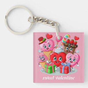 Porte-clefs Cartoon Heart & Sweet amis valentine's day