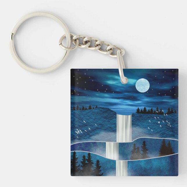 Porte-clefs Cascade bleue (Devant)
