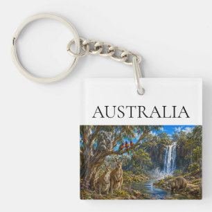 Porte-clefs Cascade de Wombat Kangourou