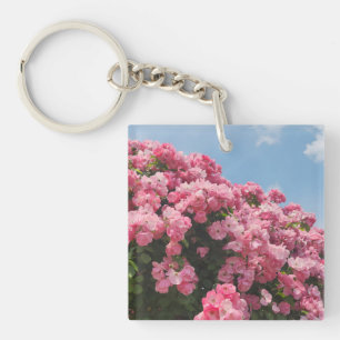 Porte-clefs Cascade Rose Épanouie