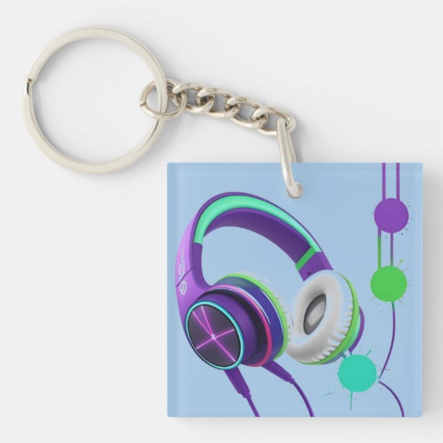 Porte-clefs Casque Audio-Vibrant (Devant)