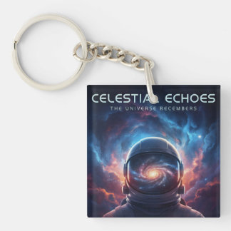 Porte-clefs Casque d'astronaute cosmique, réflexion de la gala