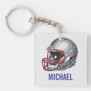Porte-clefs Casque de football de motivation inspirante nom