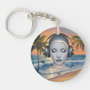 Porte-clefs Casques musicaux