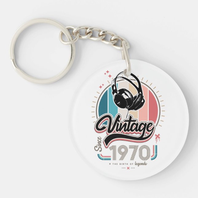 Porte-clefs Casques vintages depuis 1970 (Devant)
