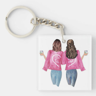 Porte-clefs casquette de meilleure amie, chapeau de meilleure