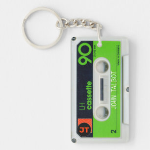 Porte-clefs Cassette audio allemande rétro personnalisée K