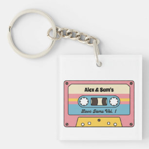 Porte-clefs Cassette personnalisée de Love Jams – Nom personna
