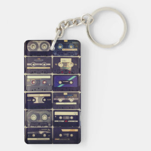 Porte-clefs cassette vintage cool des années 80