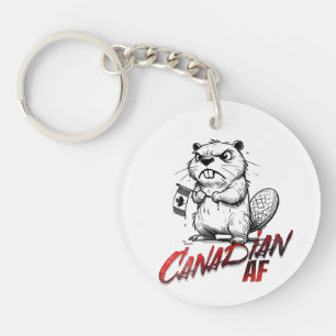 Porte-clefs Castor canadien en colère