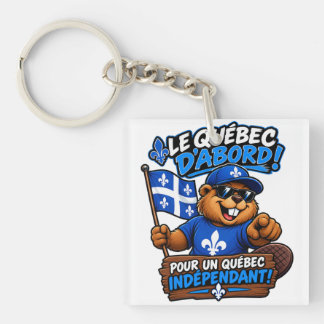 Porte-clefs Castor Québécois – Québec Indépendant – Humour Pol