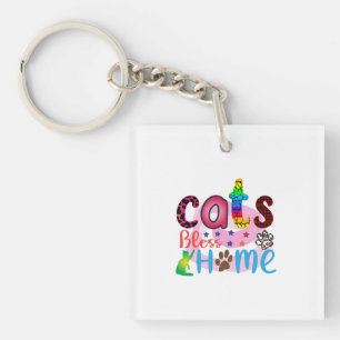 Porte-clefs Cat Art Chats Bless Home_2