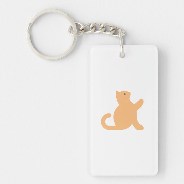 Porte-clefs Cat dit bonjour (Devant)