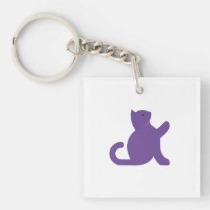 Porte-clefs Cat dit bonjour
