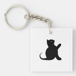 Porte-clefs Cat dit bonjour