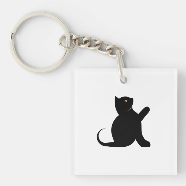 Porte-clefs Cat dit bonjour (Devant)