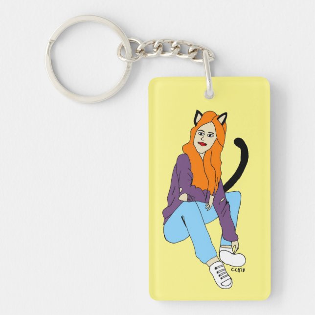 Porte-clefs catgirl (Devant)