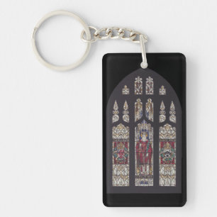 Porte-clefs Cathédrale Saint-Polycarpe Art de Verre Coloré