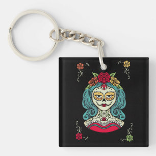 Porte-clefs Catrina Día de Muertos Web