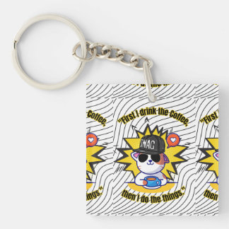 Porte-clefs cats café