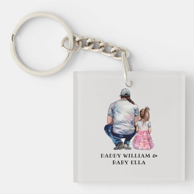 Porte-clefs Caution père et fille (8) (Devant)