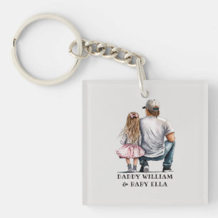 Porte-clefs Caution père et fille noire (11)