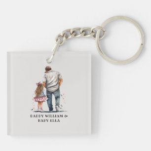 Porte-clefs Caution père et fille noire (14)