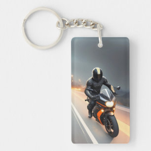 Porte-clefs Cavalier de moto de croisière pour motards et cava