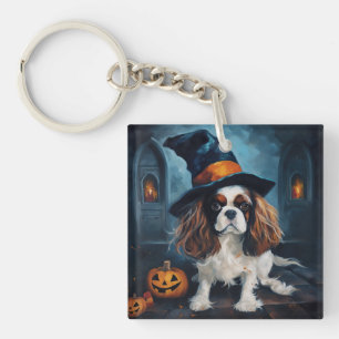 Porte-clefs Cavalier King Citrouilles Halloween effrayant