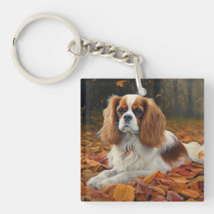 Porte-clefs Cavalier King en automne Feuilles automne Inspirat