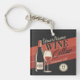 Porte-clefs Cave à vin personnalisée Bouteille Salle de dégust
