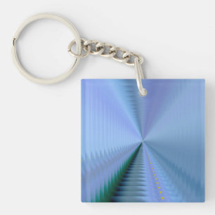 Porte-clefs CD couleur bleu, vert et lavande Art Abstrait