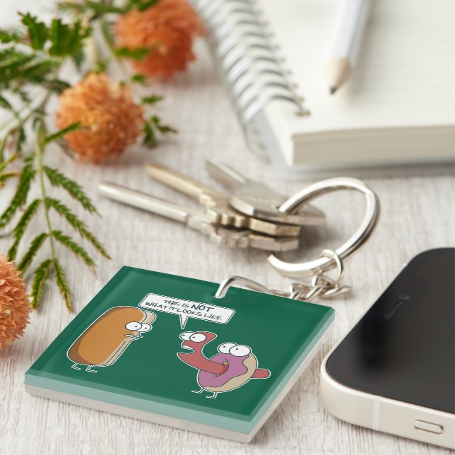 Porte-clefs Ce n'est pas ce que cela semble être (Devant Droit)