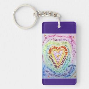 Porte-clefs Ce que le cancer ne peut pas faire Coeur Pendentif