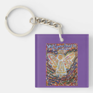 Porte-clefs Ce que le cancer ne peut pas faire Poem Angel Pend