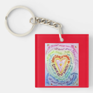 Porte-clefs Ce que le cancer ne peut pas faire Poem Pendentif 