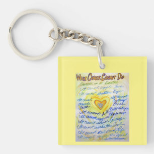 Porte-clefs Ce que le cancer ne peut pas faire Poem Pendentif