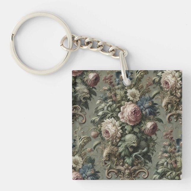 Porte-clefs Ce qui se cache sous la fleur - gothique victorien (Devant)