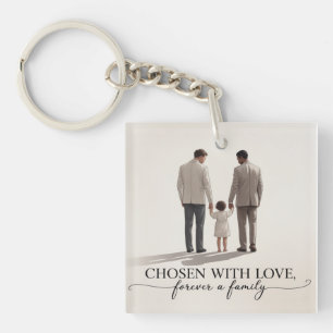 Porte-clefs Célébration de deux hommes LGBTQ devenant parents