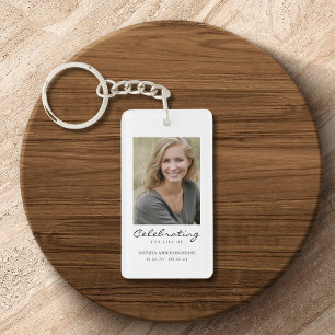 Porte-clefs Célébration de la vie Photo Memorial Keepsaké