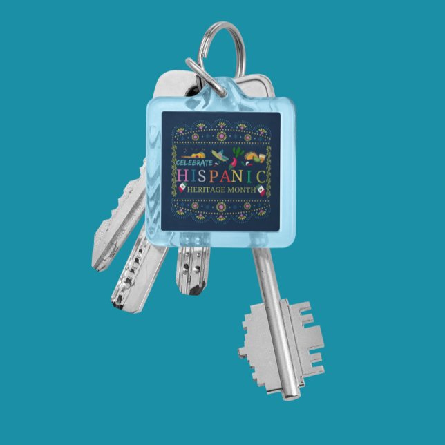 Porte-clefs Célébrer le Mois du patrimoine hispanique Design (Créateur téléchargé)