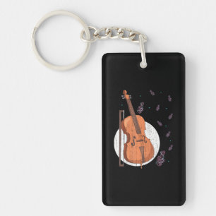 Porte-clefs Célliste de Clé Treble Musical Instrument Cello