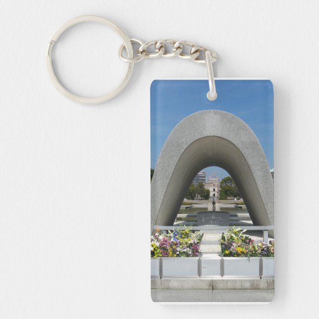 Porte-clefs Cénotaphe commémoratif d'Hiroshima (Devant)