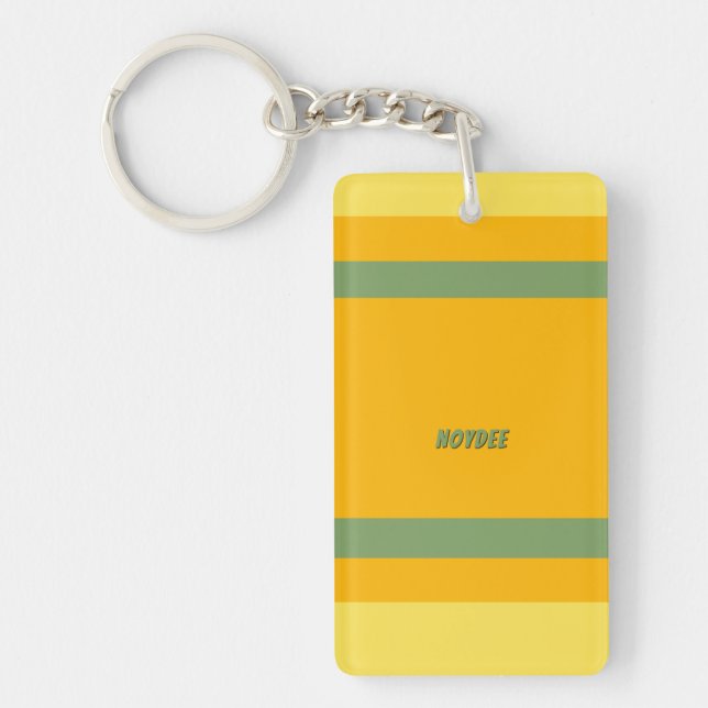 Porte-clefs Center Stripes Horizontal Orange Yellow Green (Devant)