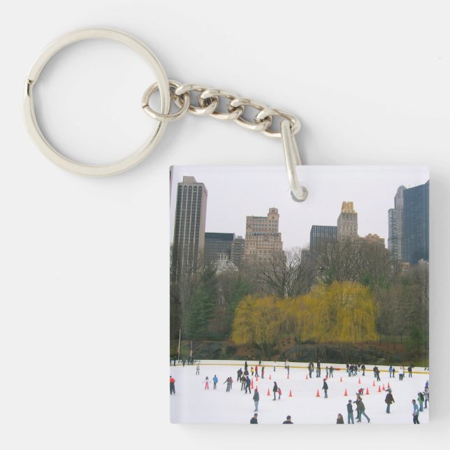 Porte-clefs Central Park Patinoire New York City Porte - clé (Devant)