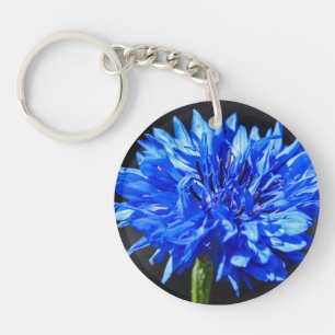 Porte-clefs Cercle à double face de Cornflower bleu